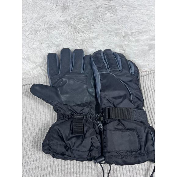 Thinsulate Gloves Mens Sz XL Black Insulated 100g Winter Ski Snow Grip Gauntlet - Picture 6 of 8